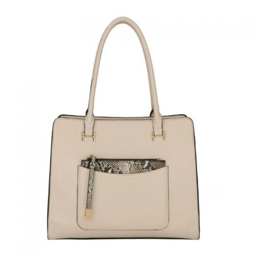 Top Handle Women's Handbag Bag With Serpentine Pouch