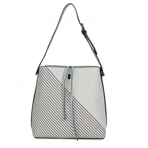 Elegant Style Stripe Patwork ladies Hobo Bag 