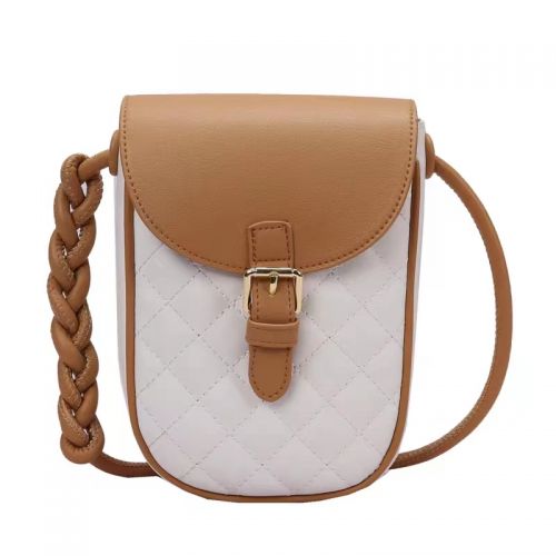OEM Factory Wholesale Quilted PU Women Crossbody Bag Contrast Color Shoulder Bags